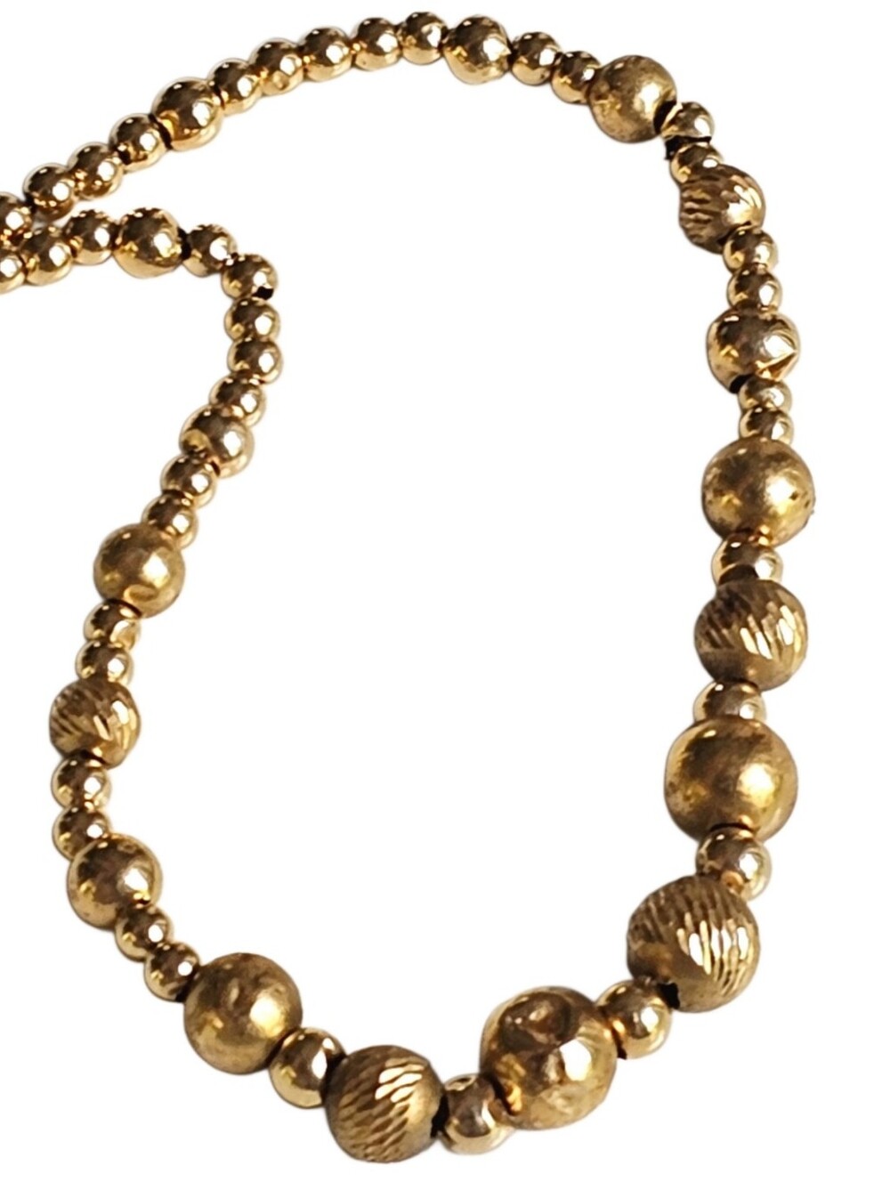 14k Gold Vintage 24" Add A Bead Long Gold Chain Necklace